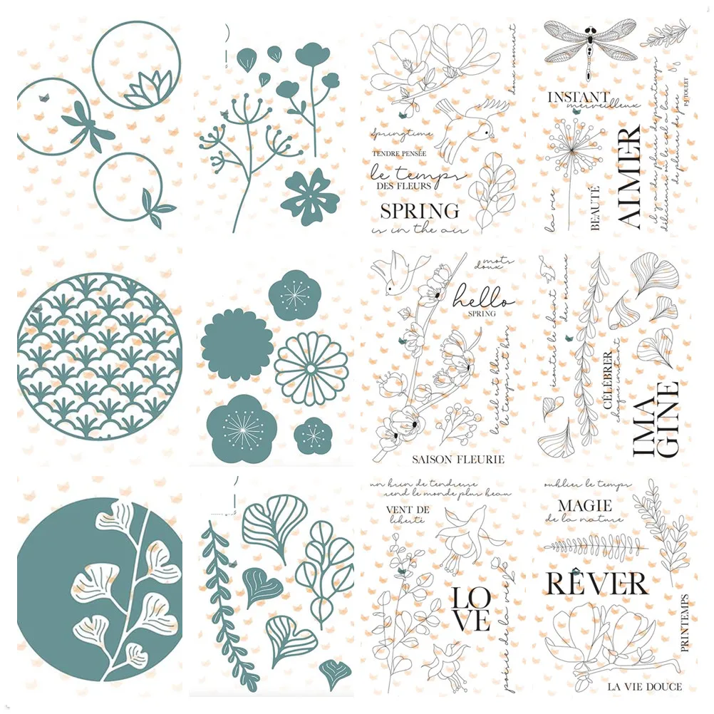 Прозрачные прозрачные штампы с французскими надписями для скрапбукинга «сделай сам»/забавное украшение для открыток B0048