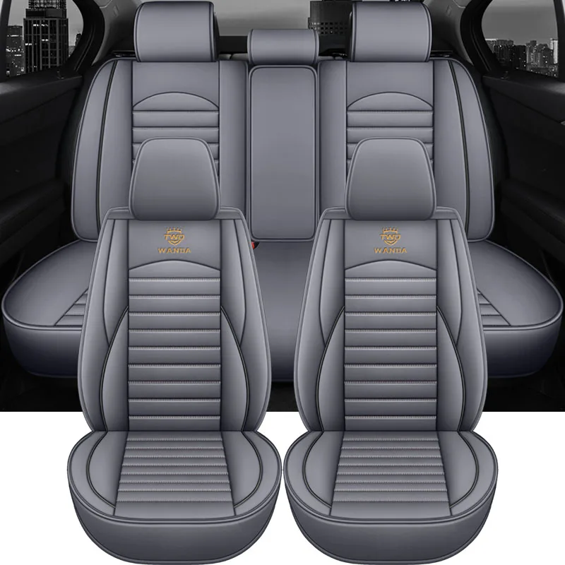 

Universal Leather Car Seat Covers For Geely Geometry c Fiat Argo Citroen Berlingo Golf 8 Hyundai i10 Auto Interior Accsesories