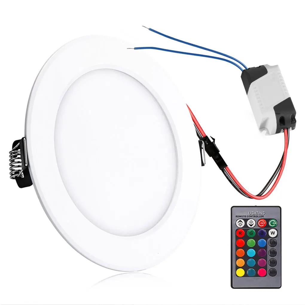 

Ceiling Lamp 9 LED Remote Control Memory Function RGB Light Indoor House Meeting Room Bedroom Office Lighting Tool