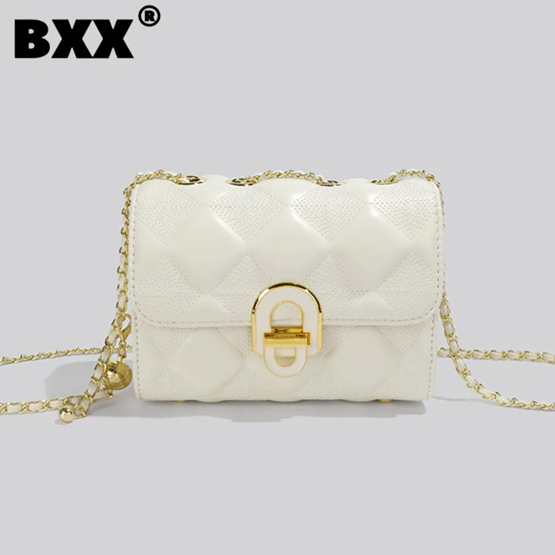 

[BXX] High-end Fashion Chains Rhombic Lattice Bag Women's 2023 New Trend Designer Versatile Temperament Shoulder Bags Female