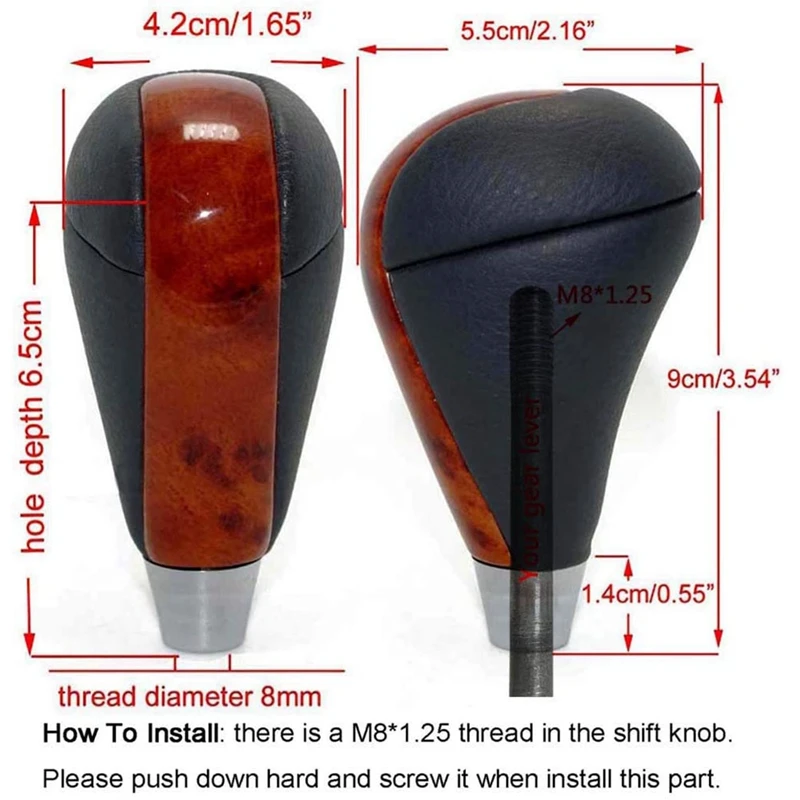 Ручка переключения передач из АБС-красного дерева для большинства Toyota Lexus Crown Camry