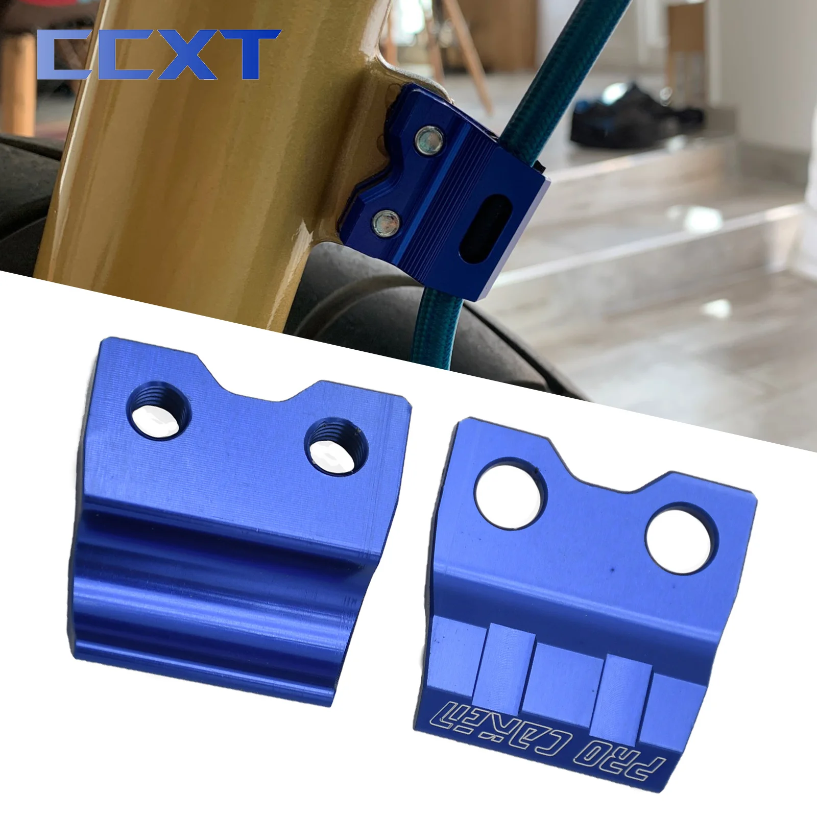 

CNC Motocross Blue Brake Line Hose Clamps Holder For Yamaha YZ125 YZ250 YZ250F YZ450F WR250F WR450F WR250R WR250X 2005-2015 2016