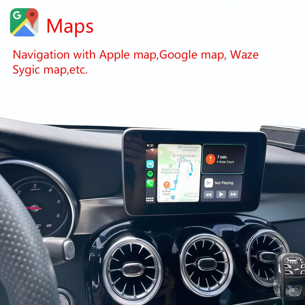 Беспроводное радио CarPlay для Mercedes Benz C-Class W205 GLC с Android Авто Mirror Link AirPlay