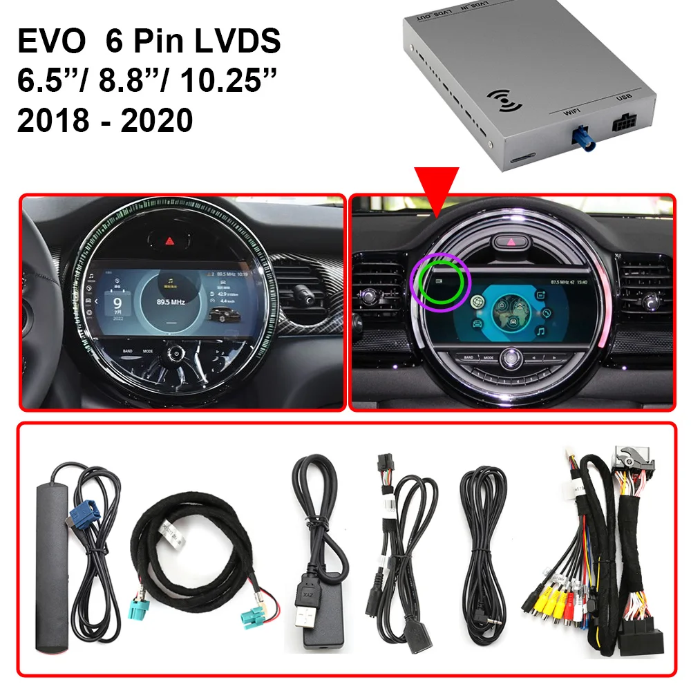 

Беспроводной Carplay для MINI Cooper JWC R55 R56 R57 F55 F56 F57 Countryman F60 R60 Peaceman R61 CCC CIC NBT Android Auto Module Box