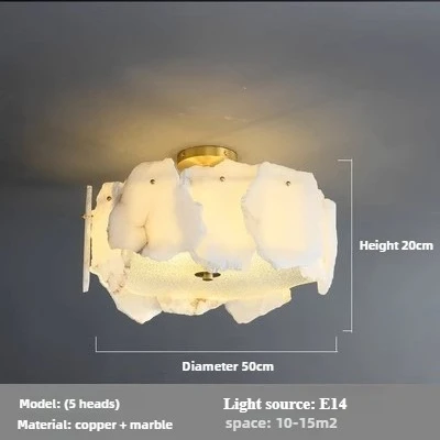 

Медный мраморный подвесной светильник GBAGBO DENTON