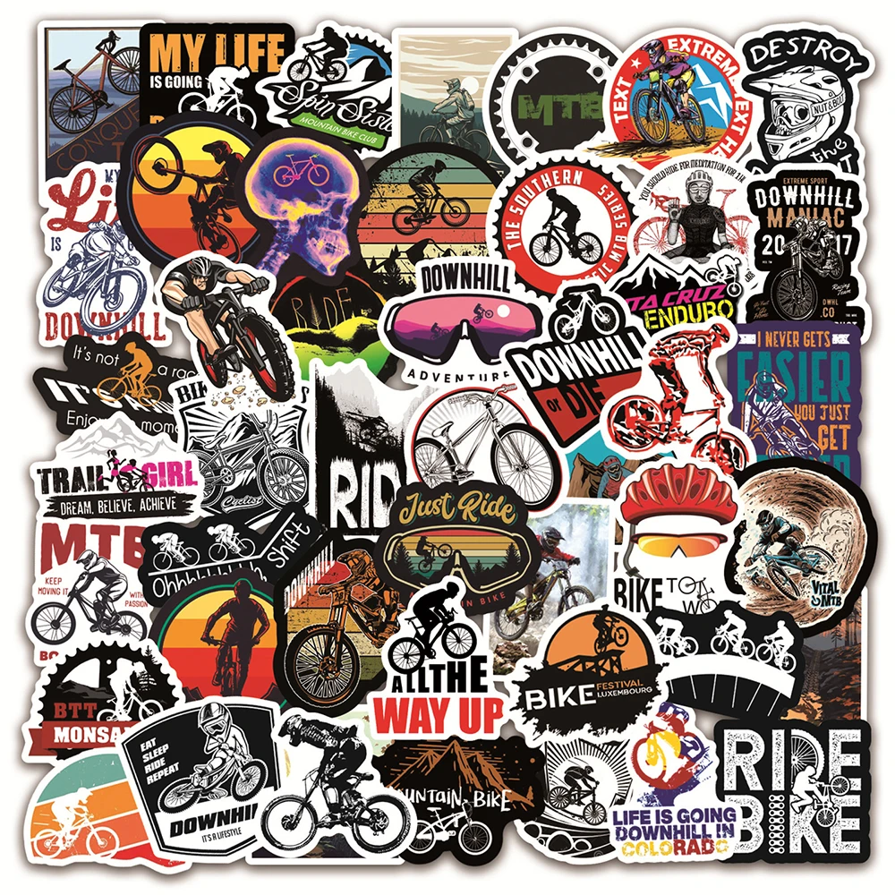 

10/30/50/100PCS Mountain Bike MTB Graffiti Stickers Laptop Guitar Luggage Skateboard Car Waterproof Cool Sticker Decal Kids Toys