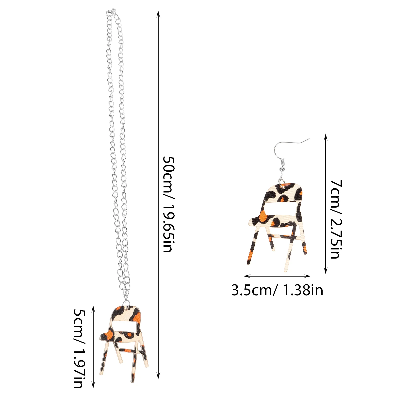 Леопардовый набор из предметов висячие серьги складной ключ для стула забавное