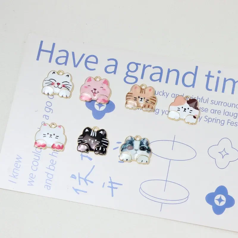 10 шт. подвески в виде головы кошки