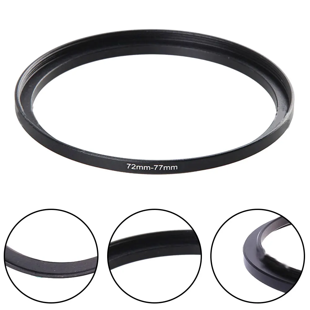 

Aluminum Alloy 72 To 77mm Metal Step Up Ring Lens Adapter From 72 To 77mm Filter Thread Photography Accessories
