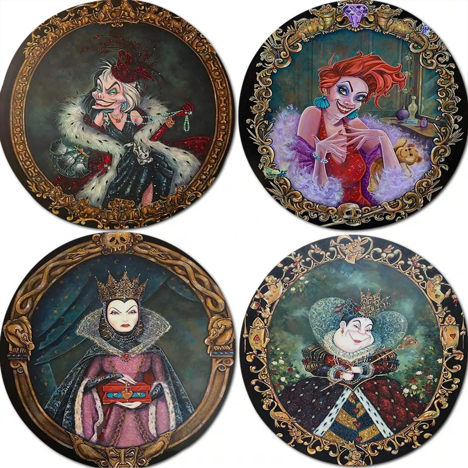 

Disney Villain Magic Mirror Decorative Seat Pad Household Cushion Soft Plush Chair Mat Winter Office Bar Seat Mat