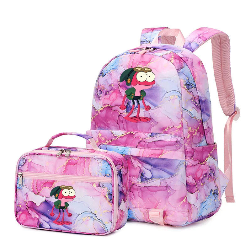 

Fashion Disney Amphibia Backpack for Kids School Backpack With Lunch Box Boys Girls Bookbags Set Children's Schoolbag Mochilas