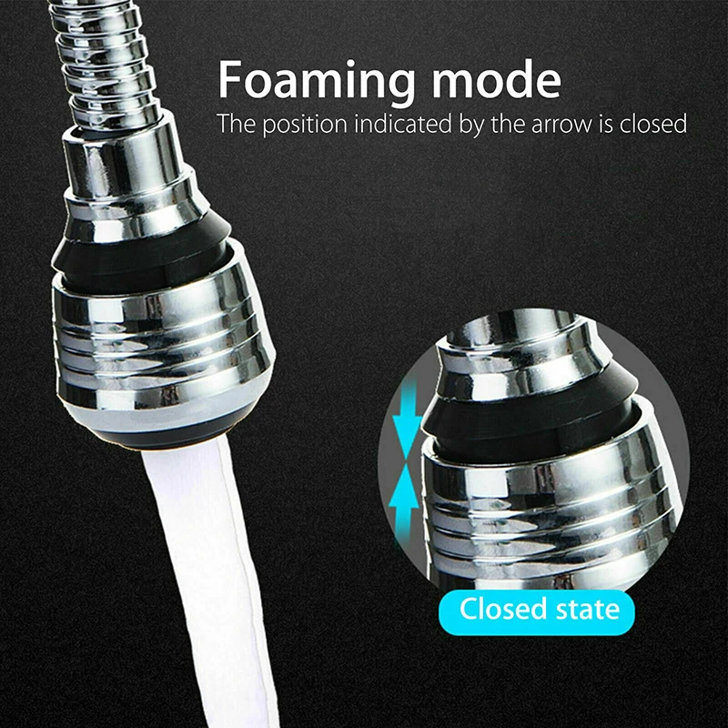 

Part Faucet Nozzle 360 degree Swivel Tap Dual Spray Extender Head Sprinkler