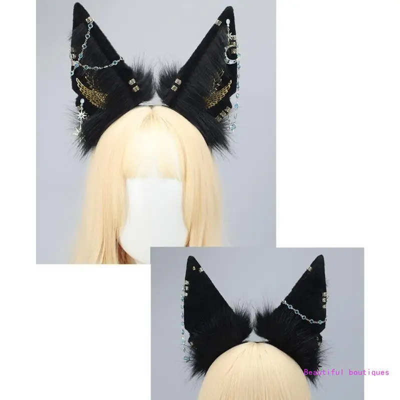 

Halloween Headband Wolf Ear Shape Hair Hoop Party Headpiece Cosplay Costume Prop DropShip