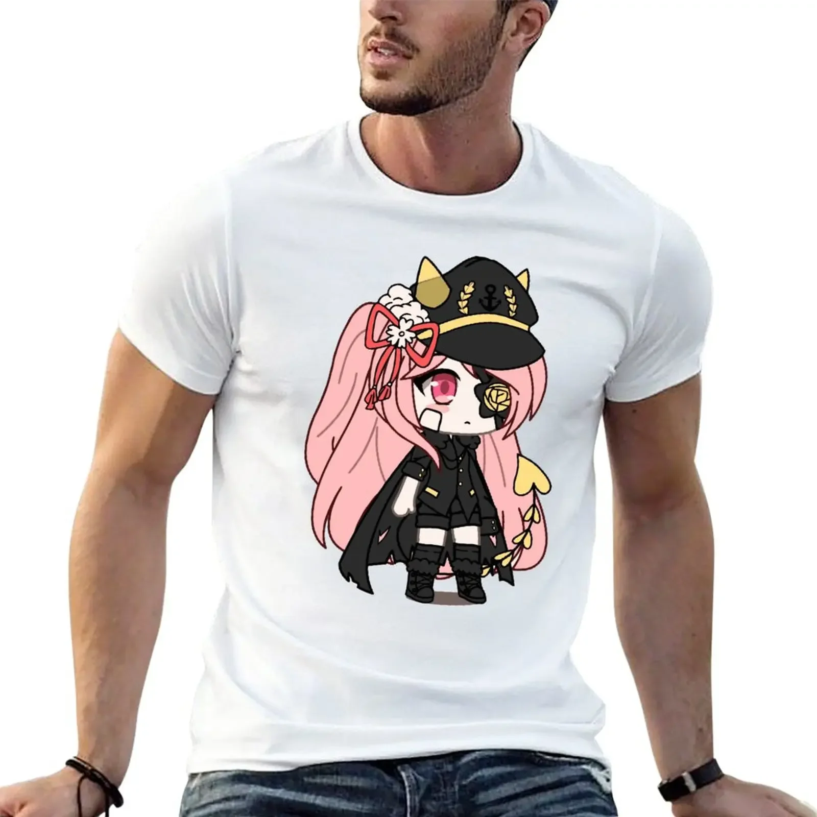 Gacha Life Satsuna Винтажная футболка кавайная одежда топы футболки для мужчин