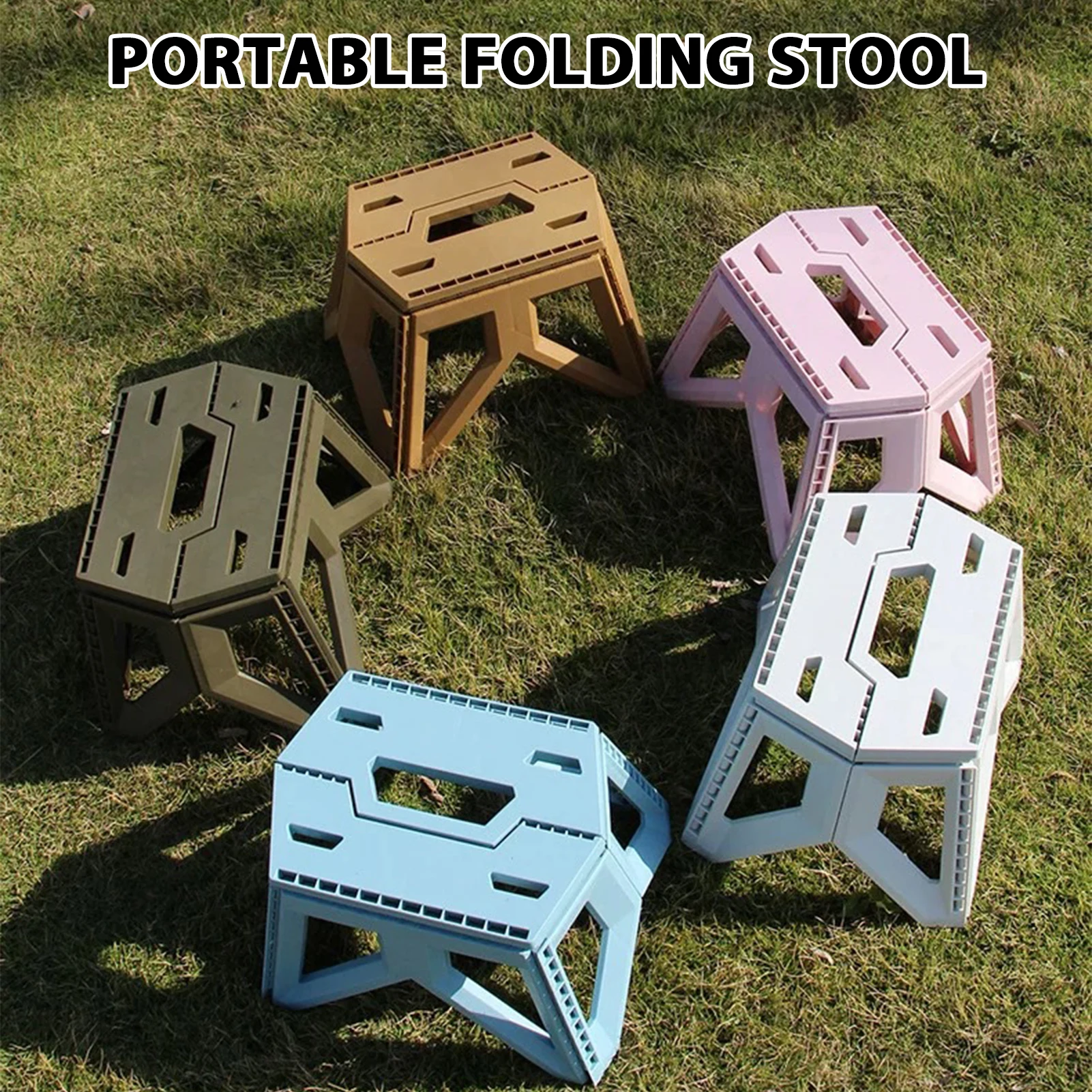 Portable Folding Stool Heavy Duty Small Bench Multipurpose Outdoor Fishing Stool Folding Chairs Home Chair For Children Adults
