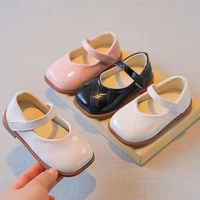 mary jane for girls summer 2022 new japanese square head all match hook loop flat shoes simple campus pu casual beige shoes