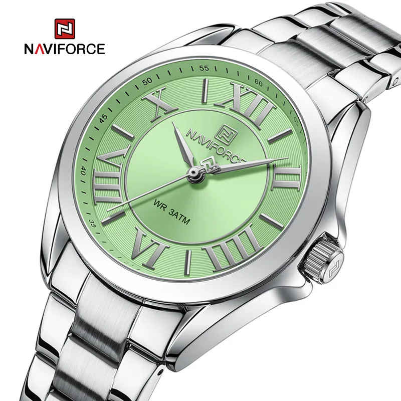 NAVIFORCE Women Watches Ladies Creative Watch Stainless Strap New Fashion Charm Quartz Wrist Watch Female Relogio Feminino