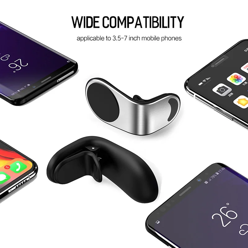 l shape magnetic phone holder in car stand magnet cellphone bracket car magnetic holder for phone for iphone 12 pro max samsung free global shipping