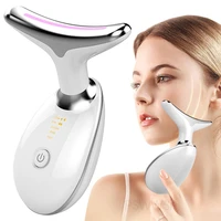 neck face lift beauty device 3 color led photon therapy skin tighten reduce double chin anti wrinkle remove neck skin care tools