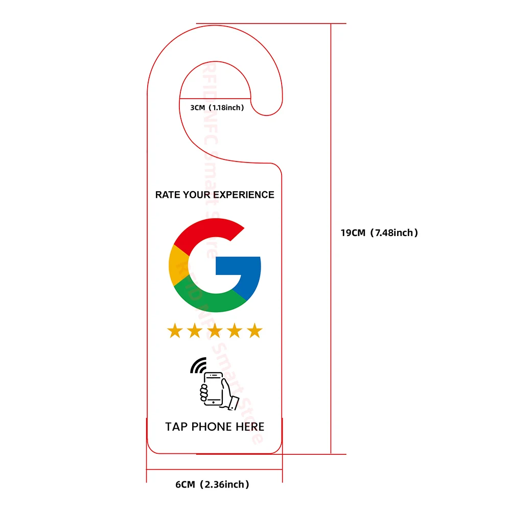 NFC Новинка мы в Google дверные вешалки бирки оцените свой опыт работы дверной знак