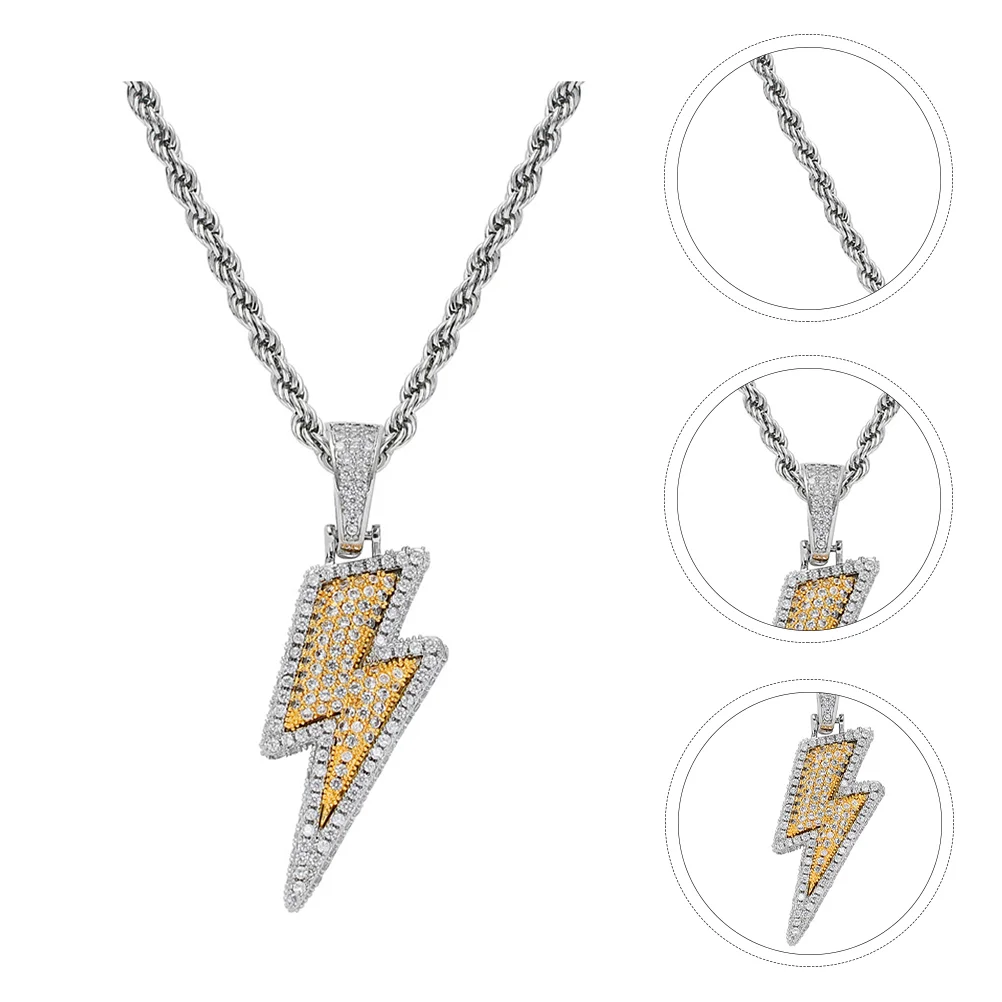 

1pc Hip-hop Style Necklace Copper Neck Pendant Chic Neck Jewelry Accessory