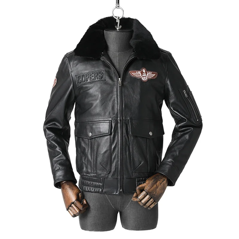 

Куртка мужская из воловьей кожи, первый слой, летающий костюм ВВС А2, зимнее уличное пальто большого размера для верховой езды, боевых действ...