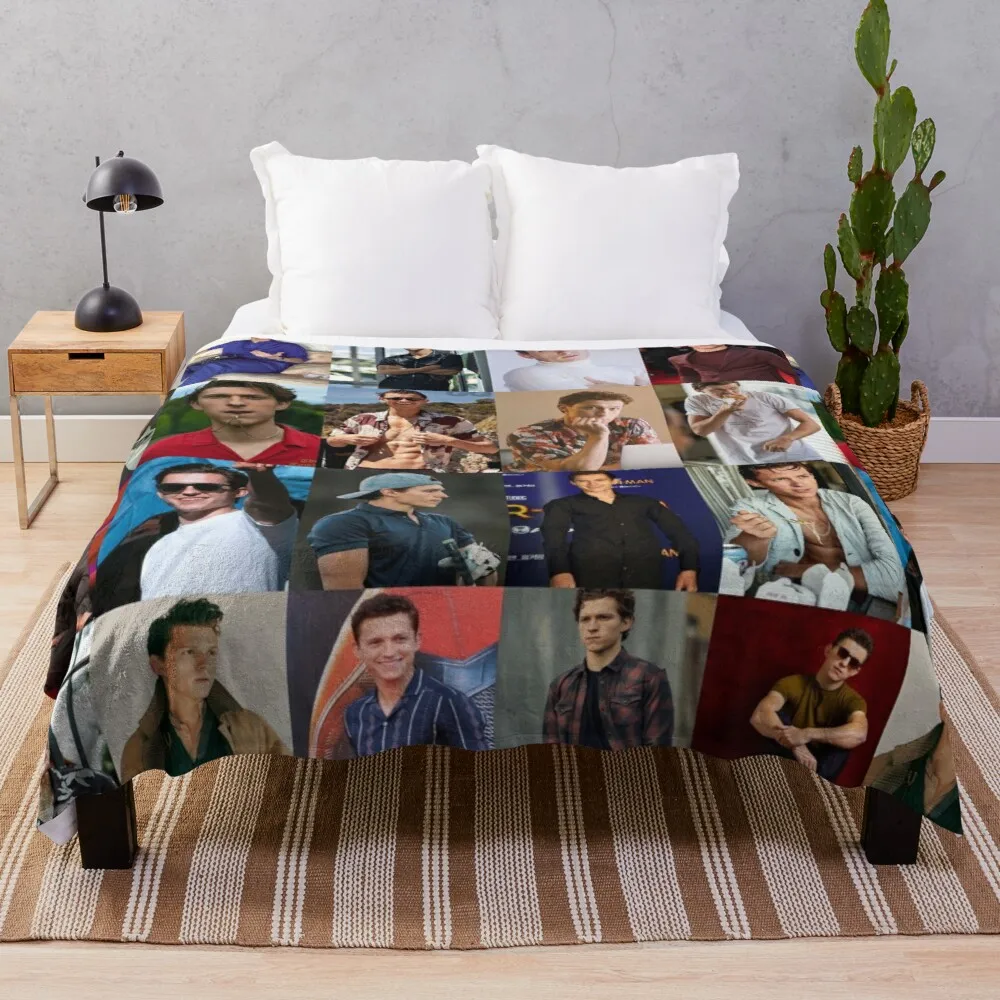 

Tom Holland Collage Throw Blanket Brand Blanket Anti-Pilling Flannel