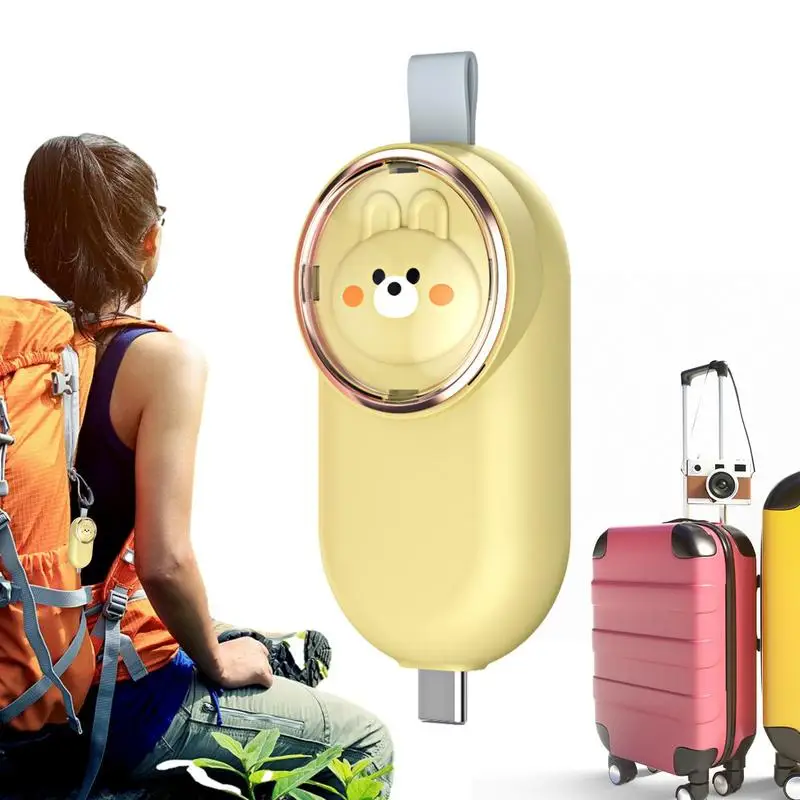 

Small Portable Charger 1500mAh Fast Charging Plug and Play Keychain Power Bank Portable Charger with Retractable Plug Power Bank