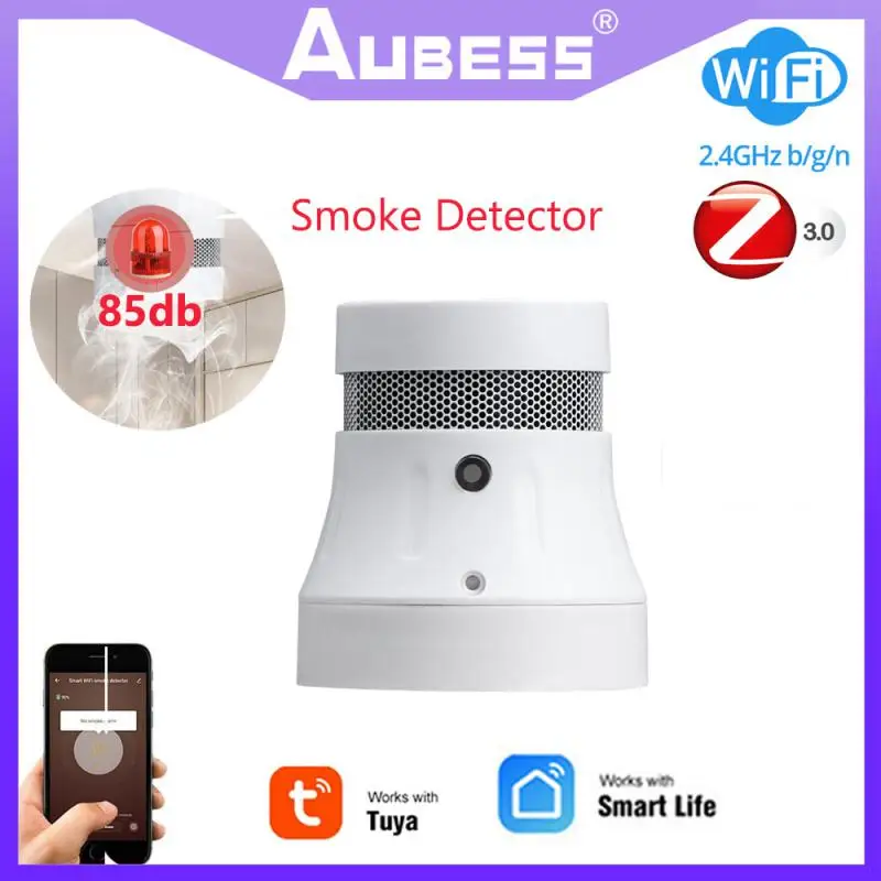 

Детектор дыма Zigbee 3,0, 85 дБ, Wi-Fi, работает с приложением Smart Life