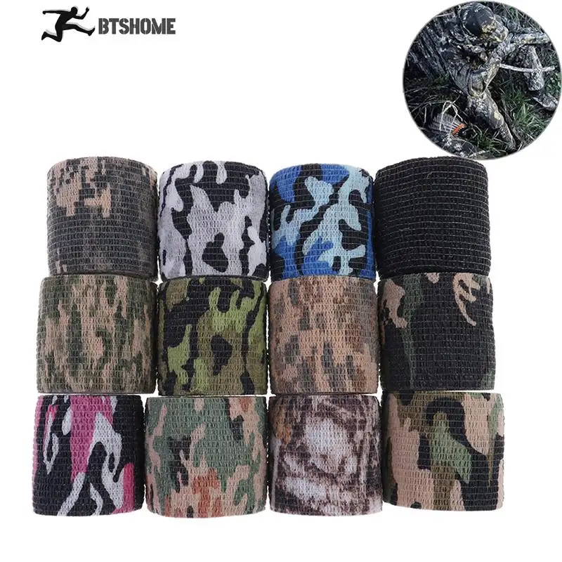 

1pc Durable Army Camo Outdoor Hunting Shooting Blind Wrap Camouflage Stealth Tape Waterproof Wrap 5cmx4.5m