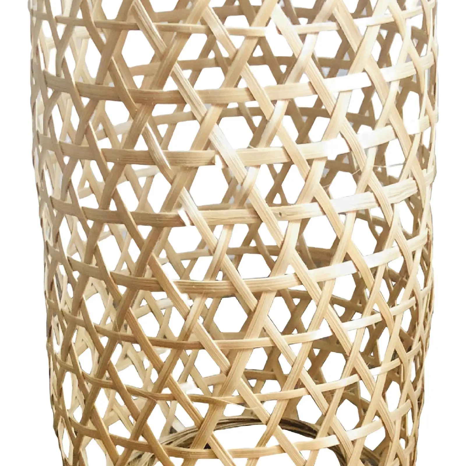 

Hand Weaving Bamboo Lamp Shade Home Decor Retro for table Lamp Bedroom