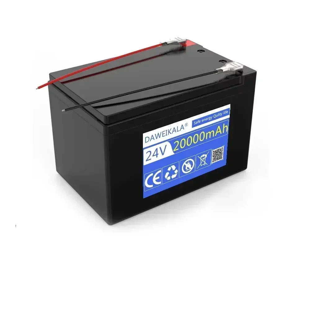 24V Battery 20Ah 18650 lithium battery pack Rechargeable for solar energy electric vehicle battery+25.2v2A charger