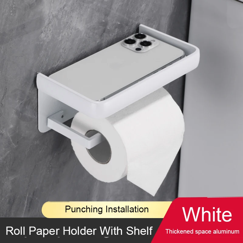 

Держатель для туалетной бумаги с подставкой для телефона FRUNNSHY черный