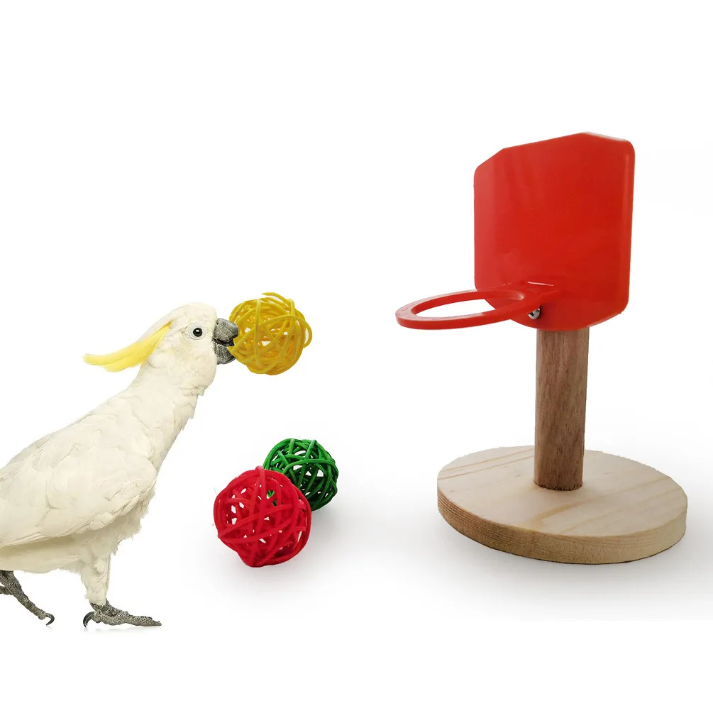 

Parrot Interactive Training Intelligence Development Toy Mini Basket Pet Basketball Hoop Bird Toys Parrot Parrot Accessories