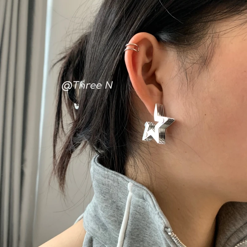 

Винтажные Многослойные минималистичные модные серьги-подвески со звездами, модные женские серьги для девочек, крупные ювелирные изделия
