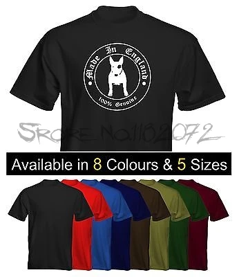 

*NEW* Mens Premium T-Shirt English Bull Terrier 100% Genuine Hooligans men cotton t-shirts 4XL 5XL euro size drop shipping
