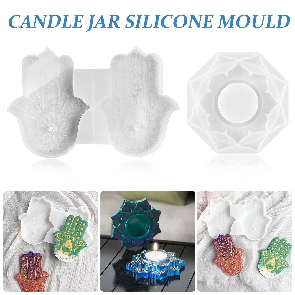 

Candle Jar Silicone Moulds DIY Epoxy Resin Plaster Storage Box Home Decoration Crafts Scented Wax Box Making Flower Pot Mold