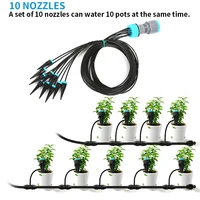 10 nozzles drip irrigation system 1 6m automatic watering hose irrigation devices for garden vegetable patch greenhouses flower