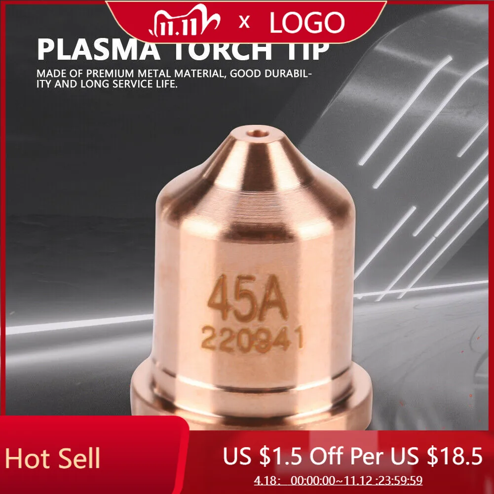 5Pcs Welding Nozzle 220941 Plasma Cutter Nozzle Tips For MAX65 Plasma Cutting Torch Consumable Plasma Separatist Supplies