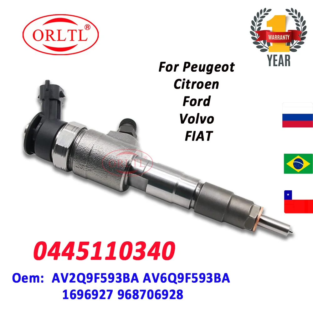 Новинка 0445110340 9687069280 дизельный Топливный Инжектор 0 445 110 340 сопло для Ford Peugeot Citroen