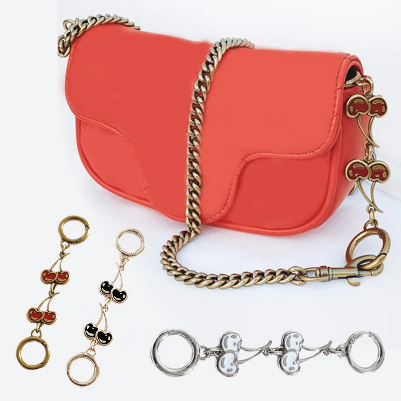 

Bag Chain Strap Extender Cherry-shaped Hanging Replacement Chain For Purse Handbag Bag Extension Chain Bag Accessories