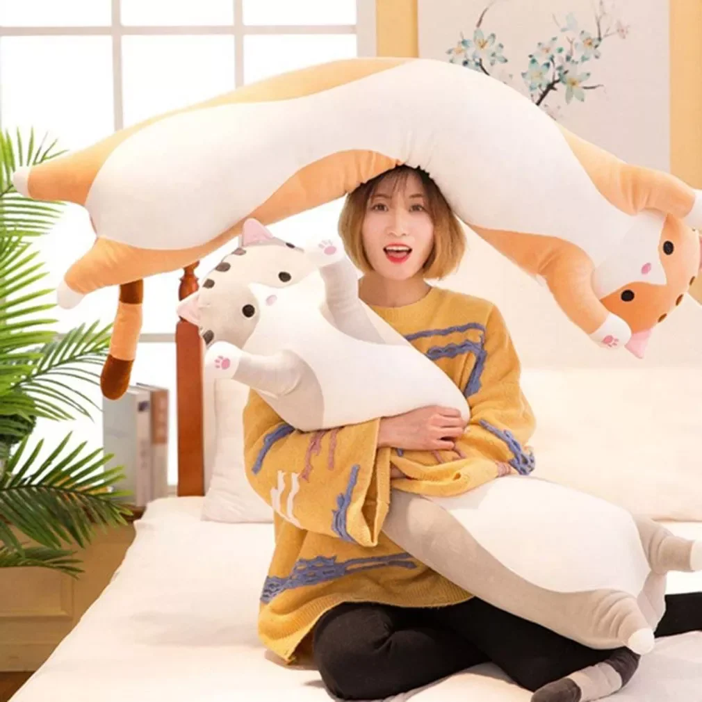 

50cm Cute Plush Cat Doll Soft Stuffed Children Plush Toys Office Nap Pillow Bed Sleep Pillow Home Decor Gift Doll for Kids