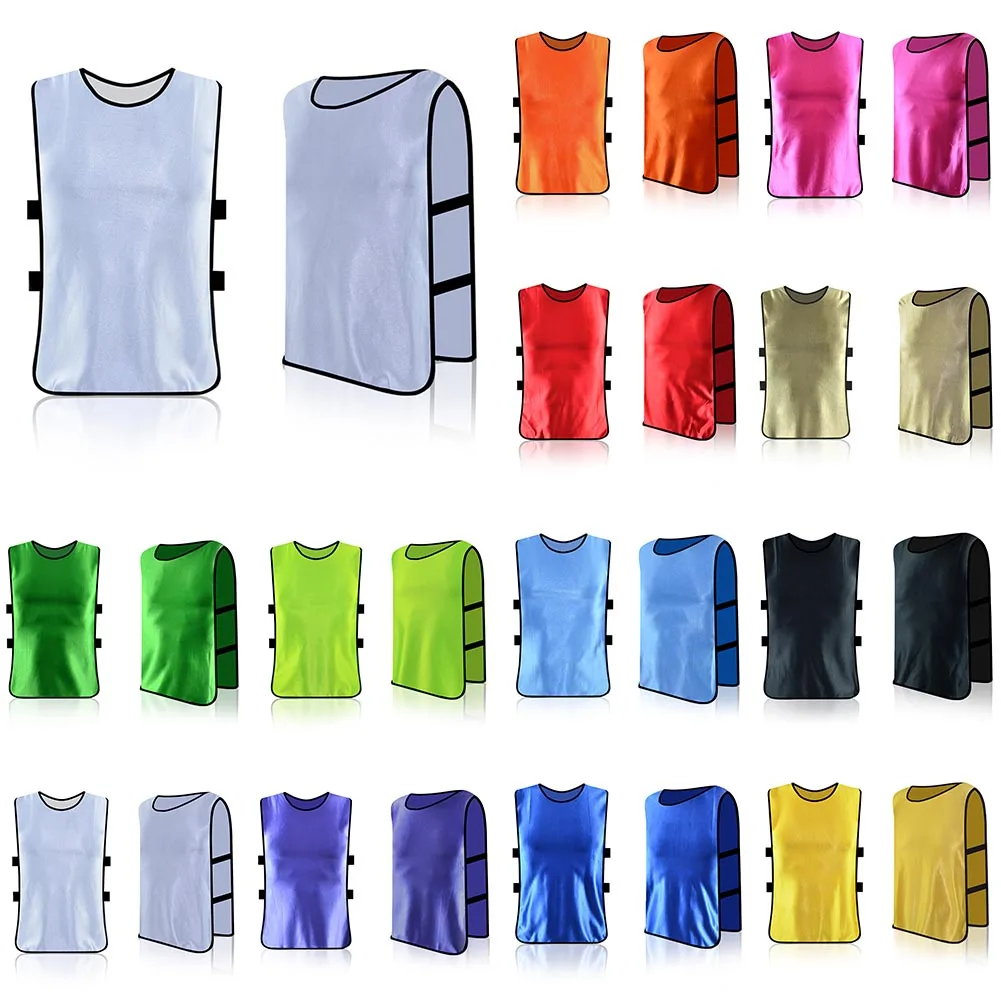 

Adults Kids Soccer Pinnies Quick Drying Basketball Football Rugby Team Jerseys Training Numbered Bibs Practice Sports Vest