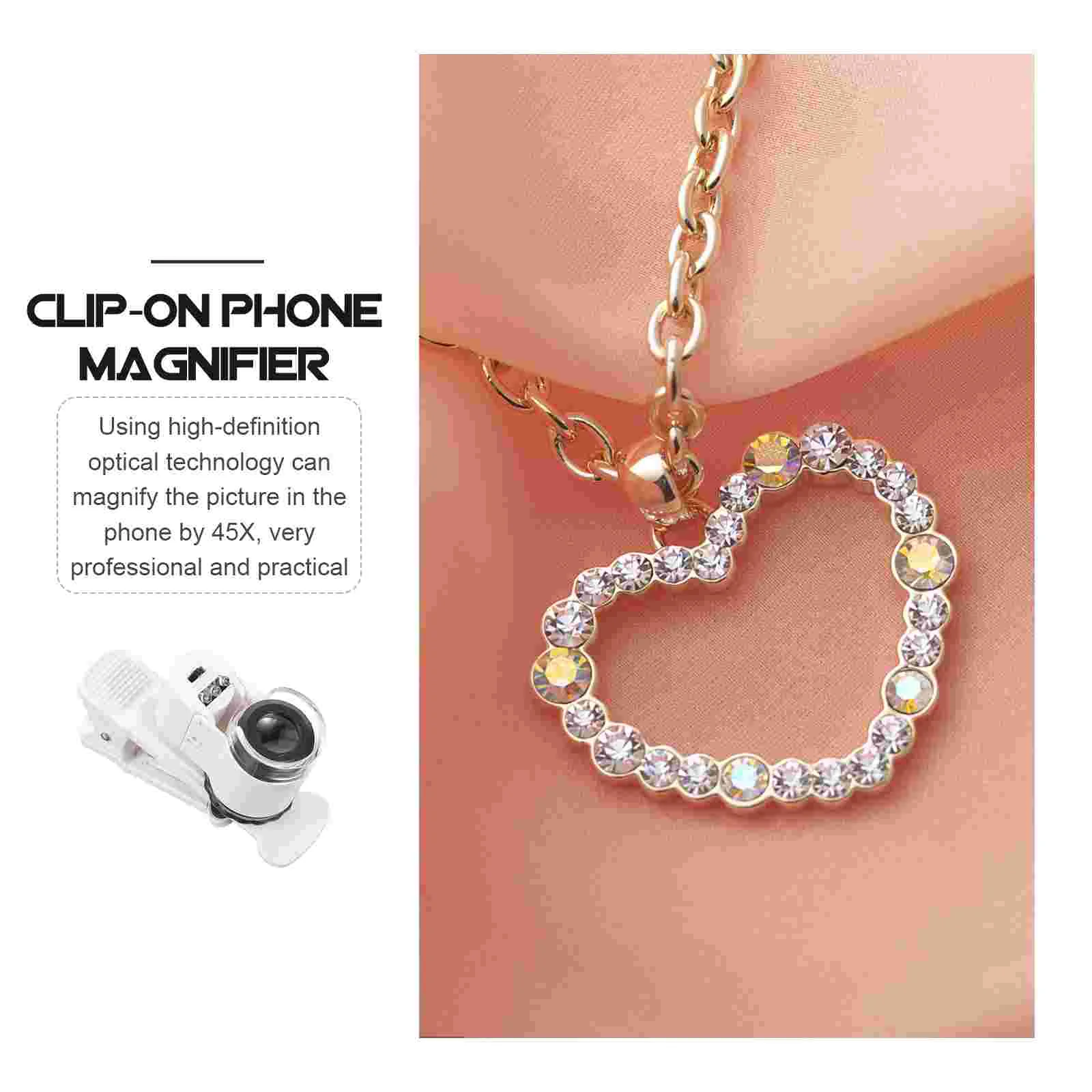 Мощный ювелирный микроскоп зажим для мобильного телефона увеличительное стекло