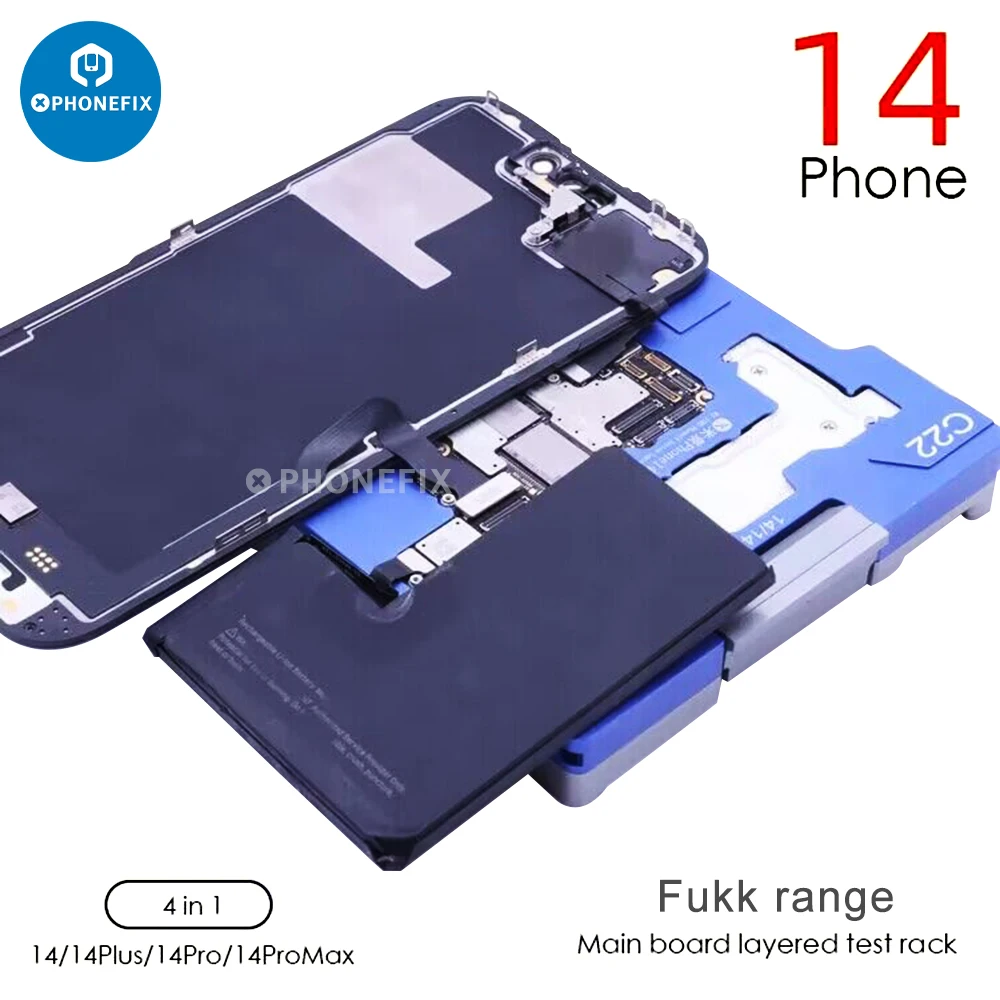 

Mijing C22 4 в 1, функциональная тестовая арматура для материнской платы iPhone 14/14 Plus/14 Pro/14 Pro Max, многослойная тестовая рамка для ремонта