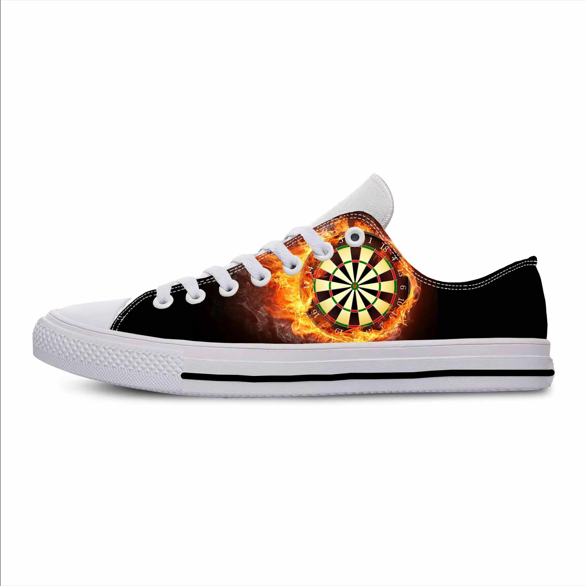 Game Sport Darts Dartboard Dart board Target Funny Casual Cloth Shoes Low Top Comfortable Breathable 3D Print Men Women Sneakers