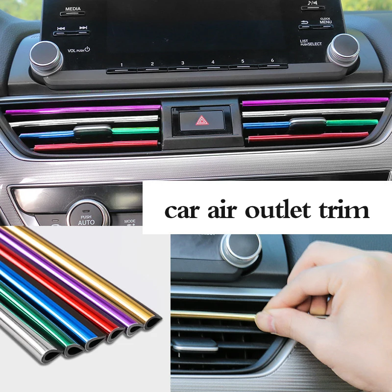 

Car Interior Mouldings Decorative Strip Universal U-shaped Car Air Conditioner Outlet Decorative Soft Strip Accessories Interior