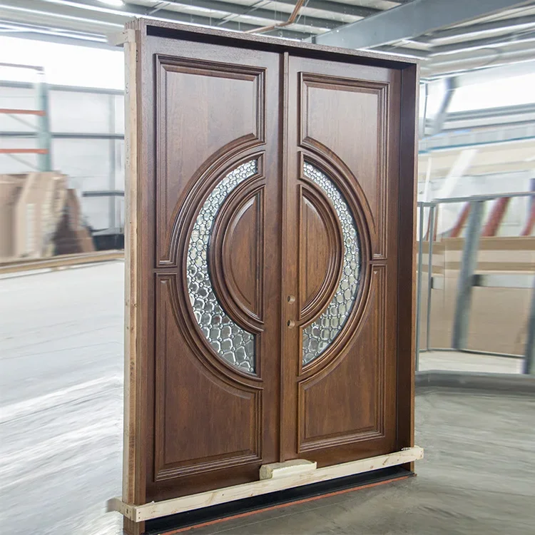 Prettywood переходный стиль однотонное красное дерево вход спереди двойная