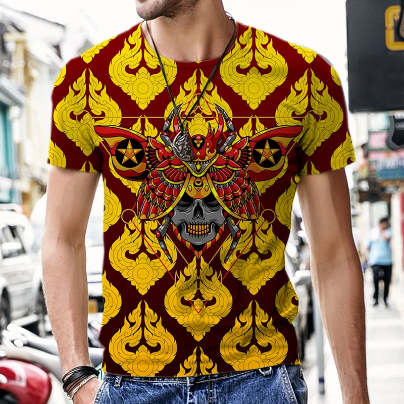 

2022 New Summer 3D Printing New Industrial metal style T-shirt Men Hip Hop Ropa Hombre Casual Streetwear Men's T-shirt Tops