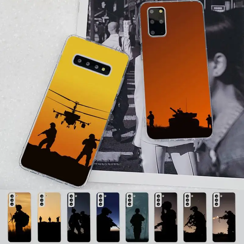 

Power Army Soldier Phone Case for Samsung S21 A10 for Redmi Note 7 9 for Huawei P30Pro Honor 8X 10i cover